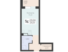 1-к. квартира, 24&nbsp;м²