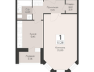 1-к. квартира, 51&nbsp;м²