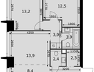 3-к. квартира, 65&nbsp;м²