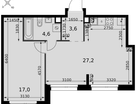 2-к. квартира, 52 м²