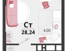 Студия, 28&nbsp;м²