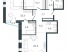3-к. квартира, 90&nbsp;м²