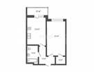 1-к. квартира, 42,5&nbsp;м²
