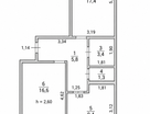 2-к. квартира, 55,8&nbsp;м²