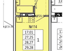 Студия, 29,3&nbsp;м²