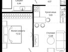 1-к. квартира, 44 м²