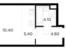 1-комнатная квартира, 24&nbsp;м²