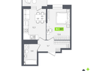 Студия, 37 м²