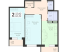 2-к. квартира, 60&nbsp;м²
