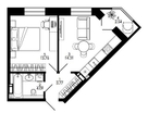 1-к. квартира, 39,8&nbsp;м²