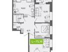 4-к. квартира, 75,2&nbsp;м²