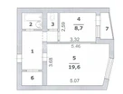 1-к. квартира, 42&nbsp;м²