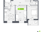 2-к. квартира, 52&nbsp;м²