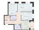 3-к. квартира, 77&nbsp;м²