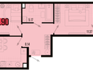 2-к. квартира, 61&nbsp;м²