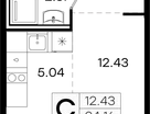 Студия, 24&nbsp;м²
