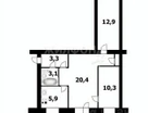 3-к. квартира, 58,6&nbsp;м²