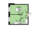 1-к. квартира, 34&nbsp;м²