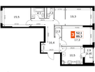 3-к. квартира, 87&nbsp;м²