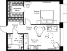 1-к. квартира, 48&nbsp;м²
