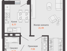 1-к. квартира, 45 м²