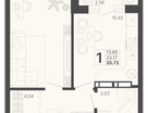 1-к. квартира, 34 м²
