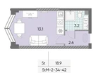 Студия, 18&nbsp;м²