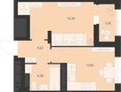 1-к. квартира, 35&nbsp;м²