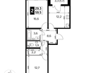 2-к. квартира, 59&nbsp;м²