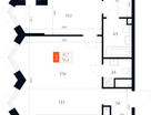 2-к. квартира, 56&nbsp;м²