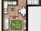 Студия, 23,9 м²