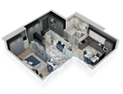 2-к. квартира, 62&nbsp;м²