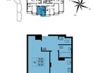 1-комнатная квартира, 38,4&nbsp;м²