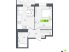 Студия, 36 м²