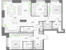 3-к. квартира, 119 м²