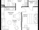 1-к. квартира, 47 м²