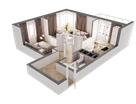 2-к. квартира, 53&nbsp;м²
