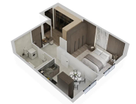 1-к. квартира, 43,5 м²