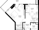 1-к. квартира, 51 м²