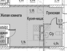 Студия, 23&nbsp;м²