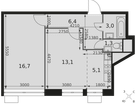 2-к. квартира, 45&nbsp;м²