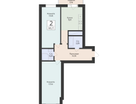 2-к. квартира, 66&nbsp;м²