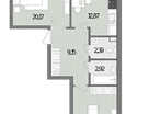 2-к. квартира, 56,2&nbsp;м²