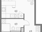 Студия, 28 м²