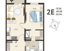 2-к. квартира, 75,7&nbsp;м²