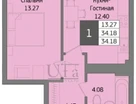 1-к. квартира, 34,2&nbsp;м²