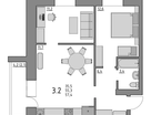 3-к. квартира, 57,4&nbsp;м²