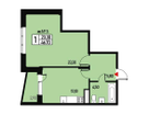 1-к. квартира, 46&nbsp;м²