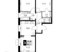 3-к. квартира, 62&nbsp;м²