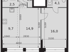 2-к. квартира, 50&nbsp;м²